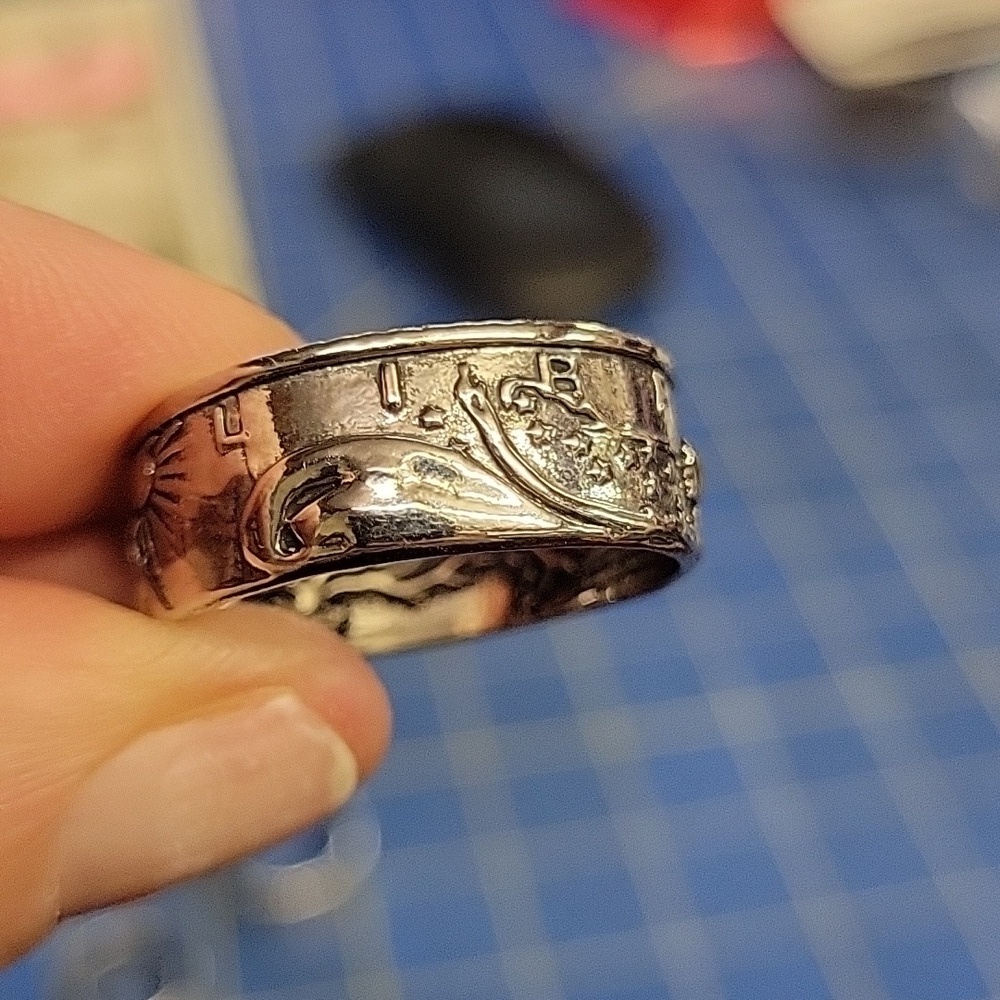 Liberty Silver Tone Ring